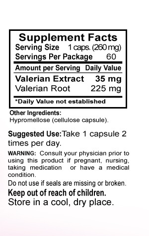 Valerian Extract Capsules Valerian Extract Capsules